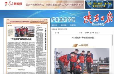 陕西日报:“三项改革”释放强劲动能